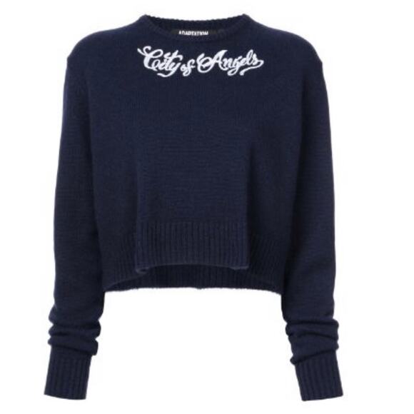 Adaptation City of Angels Cashmere Cropped Sweater - Picture 1 of 8